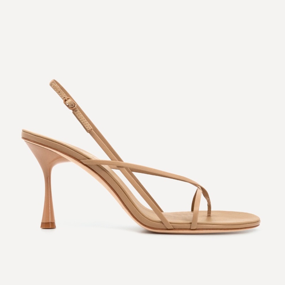 Studio Amelia Wishbone 90 Heel | Beige